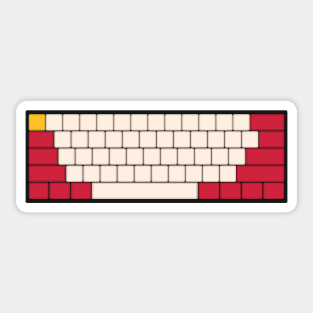 Mechanical Keyboard - Ferrari F1 Team Colour Scheme Sticker